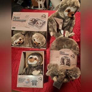 Homedics Sloth-Themed Plush Massager Set